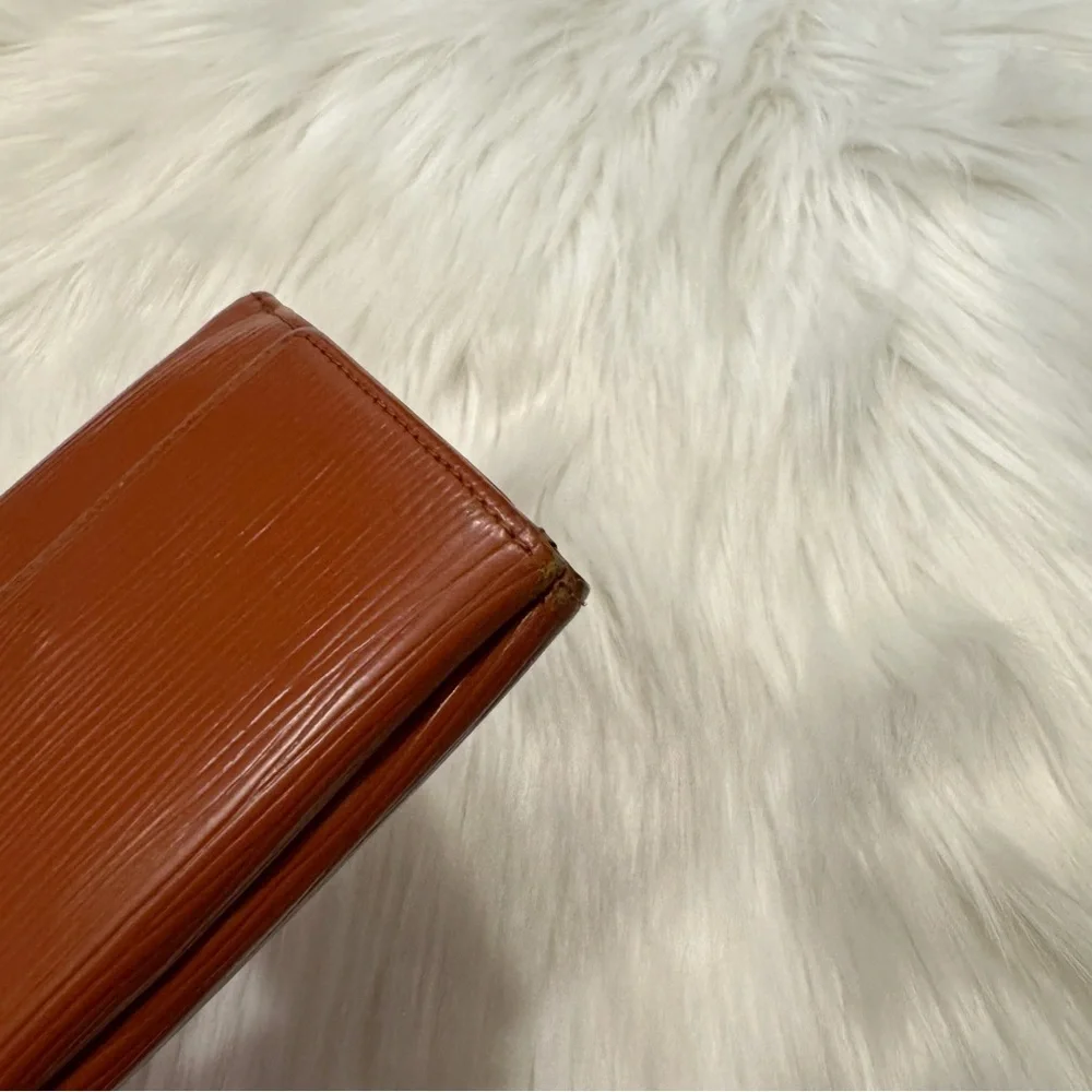 Louis Vuitton Vintage Epi Portefeuille Elise Trifold Compact Wallet Kenyan Fawn - Picture 12 of 13